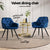 Artiss Dining Chairs Set of 4 Velvet Diamond Tufted Armchair Blue