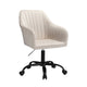 Velvet Cream Office Chair