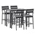 Gardeon Outdoor Bar Set 5-Piece Patio Dining Chairs Aluminium Table Stools