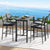Gardeon Outdoor Bar Set 5-Piece Patio Dining Chairs Aluminium Table Stools