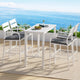 Gardeon Outdoor Bar Set 5-Piece Patio Dining Chairs Aluminium Table Stools White