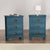 Artiss 2x Bedside Table 3 Drawers Vintage - THYME Blue