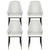 Artiss Dining Chairs Set of 4 Leather Seat Beige and Black