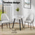 Artiss Dining Chairs Set of 4 Leather Seat Beige and Black
