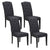 Artiss Dining Chairs Set of 4 Linen Parsons Chair Dark Grey