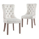1 Set of 2 Artiss Dining Chairs Beige Velvet