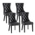 1 Set of 4 Artiss Dining Chairs Black Leather