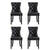 1 Set of 4 Artiss Dining Chairs Black Leather