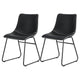 Artiss 2x Dining Chairs Retro PU Leather Kitchen Lounge Cafe Accent Chair Black