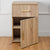 PORTO BEDSIDE TABLE - NATURAL OAK - SLIM - OVAL BRASS