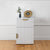 PORTO BEDSIDE TABLE - WHITE - FLUTED - PULL BRASS