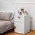 PORTO BEDSIDE TABLE - WHITE - HAMPTONS - HALF MOON BRASS