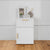 PORTO BEDSIDE TABLE - WHITE - HAMPTONS - OVAL BRASS