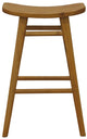 Aria Oval Solid Timber Counter Stool (Caramel)