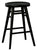 Scandinavian Timber Kitchen Counter Stool (Black)