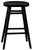 Scandinavian Timber Kitchen Counter Stool (Black)