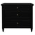 Beau 3 Drawer Solid White Cedar Turn Leg Dresser (Black)