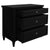 Beau 3 Drawer Solid White Cedar Turn Leg Dresser (Black)