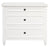 Beau 3 Drawer Solid White Cedar Turn Leg Dresser (White)