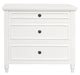 Beau 3 Drawer Solid White Cedar Turn Leg Dresser (White)