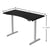 FORTIA Sit To Stand Up Standing Desk, 160x70cm, 72-118cm Electric Height Adjustable, Ergonomically Curved Edge, 50kg Rated, Black/Silver Frame
