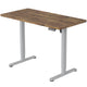 FORTIA Sit To Stand Up Standing Desk, 140x60cm, 72-118cm Electric Height Adjustable, 40kg Rated, Oak Style/Silver Frame