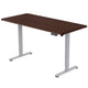 FORTIA Sit To Stand Up Standing Desk, 150x70cm, 72-118cm, Height Adjustable, 50kg Rated, Walnut Style/Silver Frame