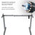 FORTIA Sit To Stand Up Standing Desk, 150x70cm, 72-118cm, Height Adjustable, 50kg Rated, Walnut Style/Silver Frame