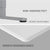 FORTIA Sit To Stand Up Standing Desk, 150x70cm, 72-118cm, Height Adjustable, 50kg Rated, Matte White/Silver Frame