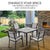 Fortia 4pc Outdoor Dining Chair Set, Furniture for Outside
