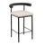 Sarantino Cedric Bar Stool W/ High-density Foam Upholstered In PU Leather Sturdy Iron Frame In Black And Beige