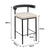 Sarantino Cedric Bar Stool W/ High-density Foam Upholstered In PU Leather Sturdy Iron Frame In Black And Beige