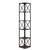 Sarantino Nora 5-Tier Corner Bookshelf in Walnut/Black