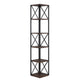 Sarantino Nora 5-Tier Corner Bookshelf in Walnut/Black