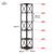 Sarantino Nora 5-Tier Corner Bookshelf in Walnut/Black