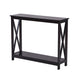 Sarantino Isla X-Frame Console Table in Black