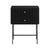 Sarantino Arden Fluted 2-drawer Bedside Table Night Stand - Black