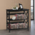 Sarantino Lucas 3-Tier Bookshelf Display Rack in Black