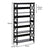 Sarantino Daphne 5-tier Cross Panel Bookshelf