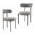 Plush Boucle Cushioned Elsa Dining Chairs in Slate Grey
