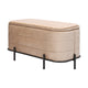La Bella Coffee Table Storage Ottoman - Velvet Blanket Box Bench DEMI - CAMEL BEIGE