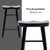 2X Wooden Bar Stool Dining Chair Pine Wood FRIDA 65cm BLACK