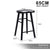 2X Wooden Bar Stool Dining Chair Pine Wood FRIDA 65cm BLACK