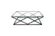 Alsea Coffee Table Black Base - Clear Glass