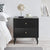 Lisa Wavy Fluted Bedside Table in Black