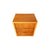Bedside Table MDF Brown Colour Waveform Design Three Drawers