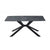 Dining Table Rectangular Shape Green Sintered Stone Top Powder Coated Iron Legs