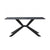Dining Table Rectangular Shape Green Sintered Stone Top Powder Coated Iron Legs