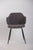 Set of 2 Dining Chairs with Corduroy Cord Fabric in Dark Grey Lincoln