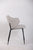 Set of 2 Dining Chairs Fabric with Metal Legs in Ivory Beige